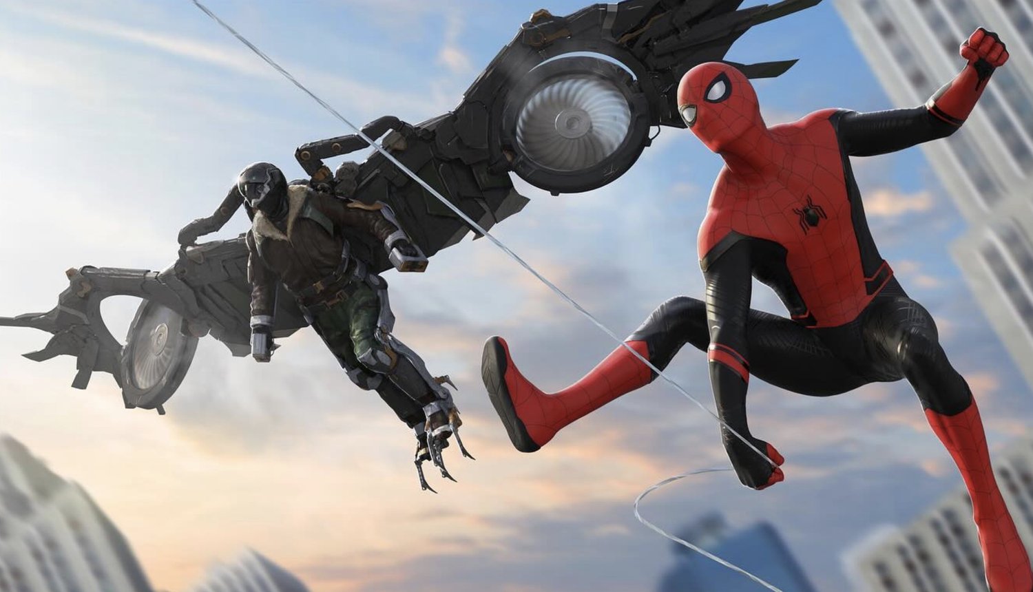 L’art conceptuel de SPIDER-MAN : NO WAY HOME présente une équipe Spider-Man et Vautour abandonnée